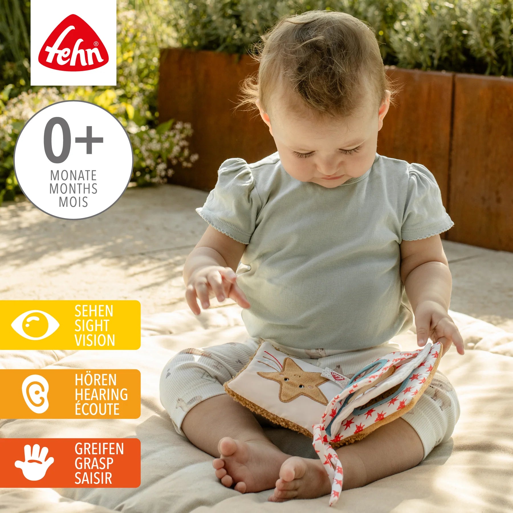 Baby Fehn Stoffbuch Bär Fred