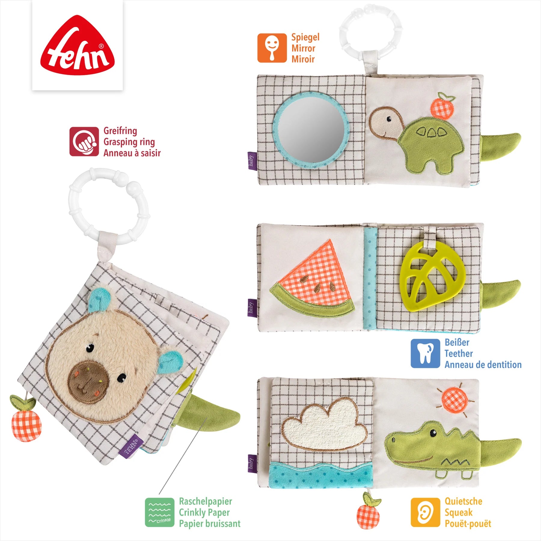 Baby Fehn Stoffbuch Capybara Clara