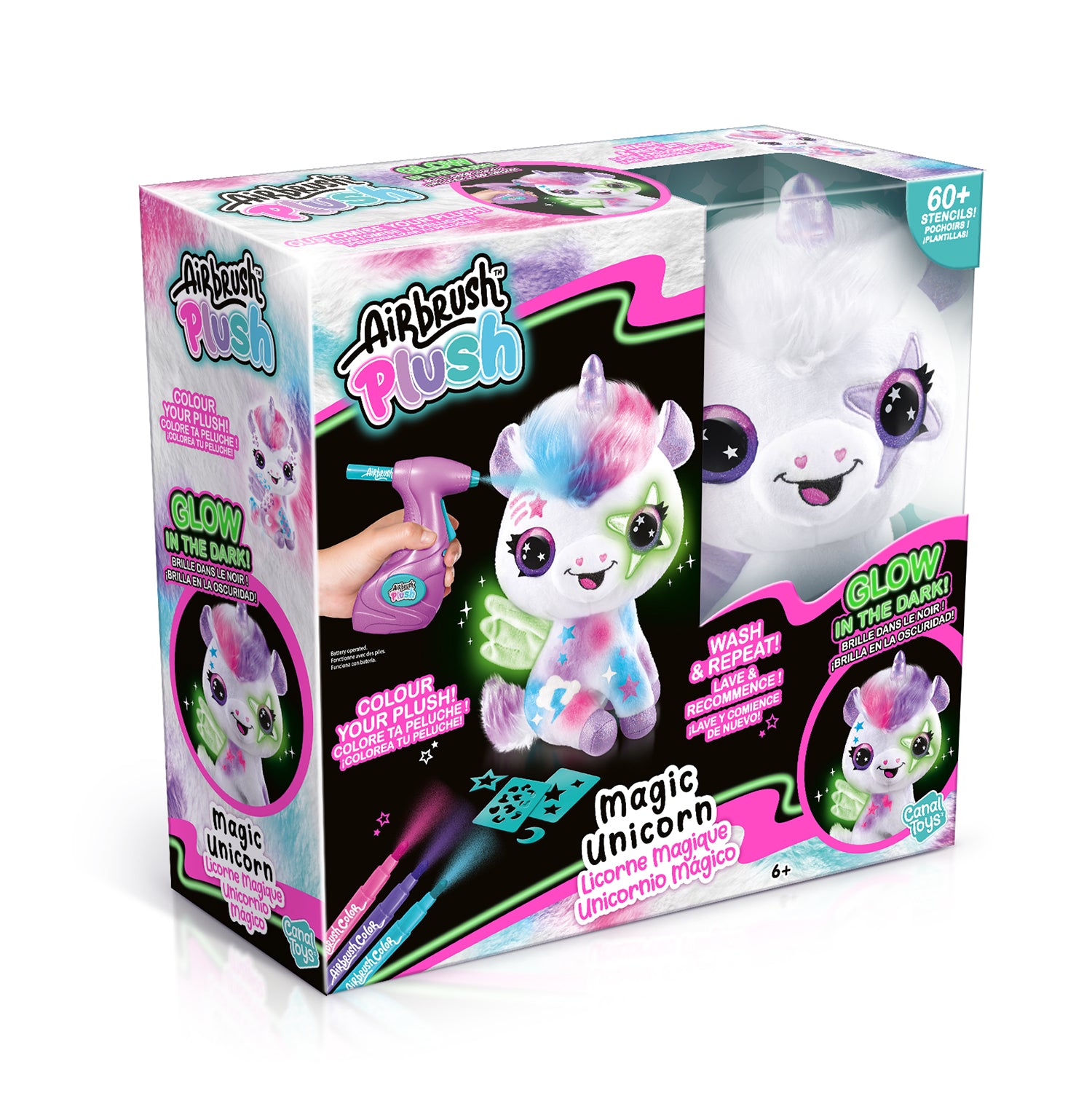 PAKA Airbrush Plush Collector Glow in the dark Unicorn