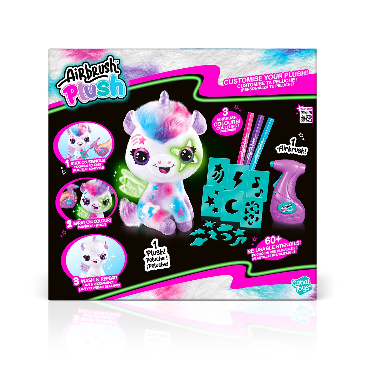 PAKA Airbrush Plush Collector Glow in the dark Unicorn