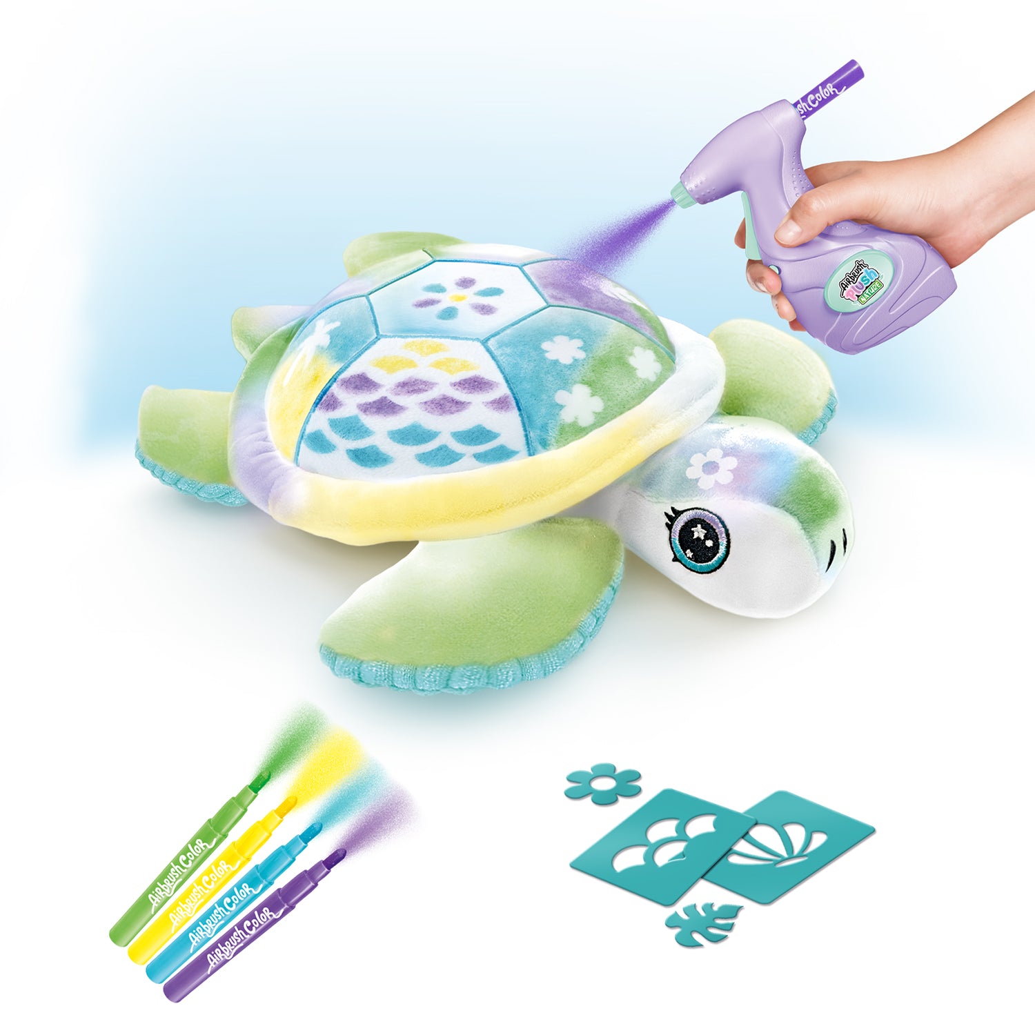 PAKA Airbrush Plush Nature - Green Turtle