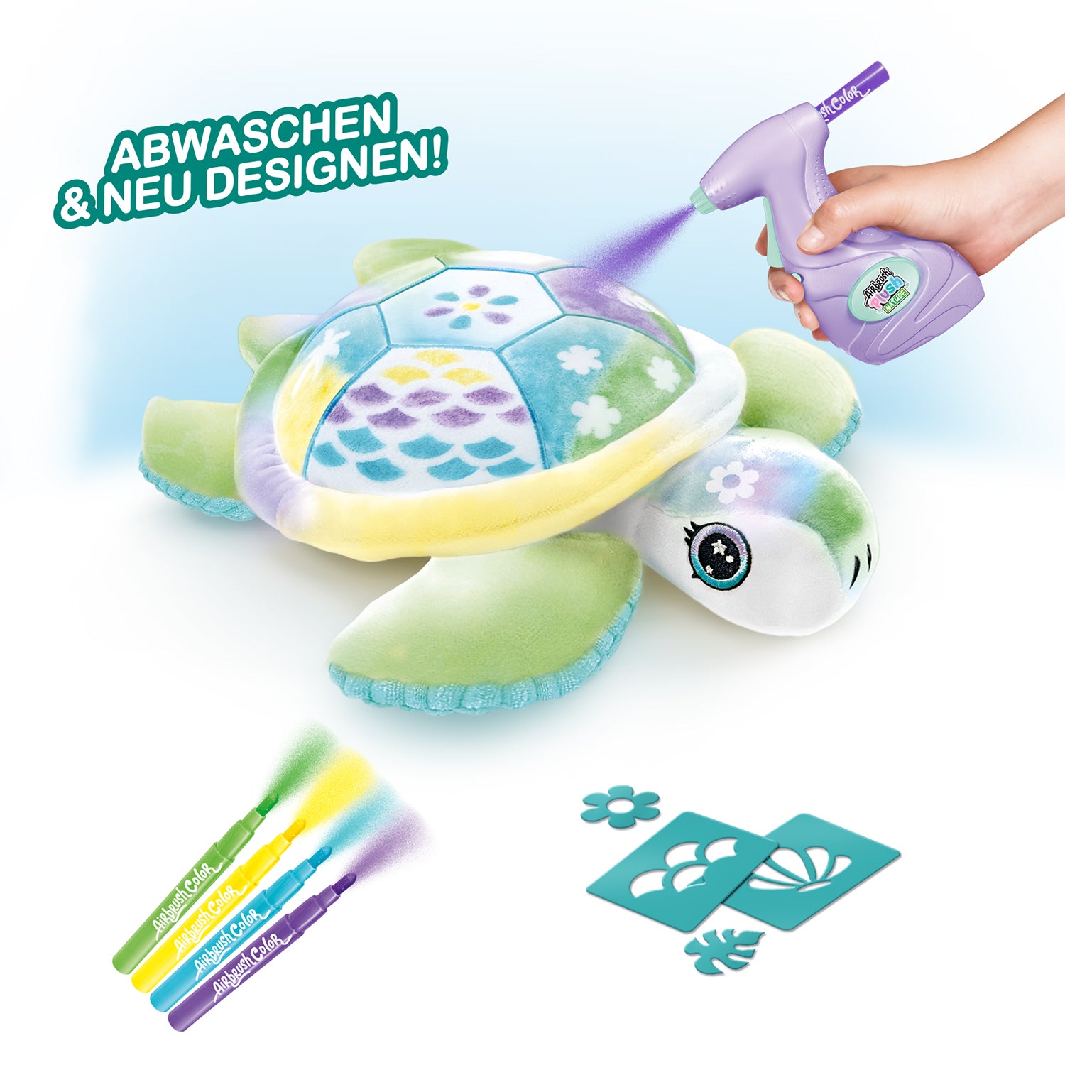 PAKA Airbrush Plush Nature - Green Turtle