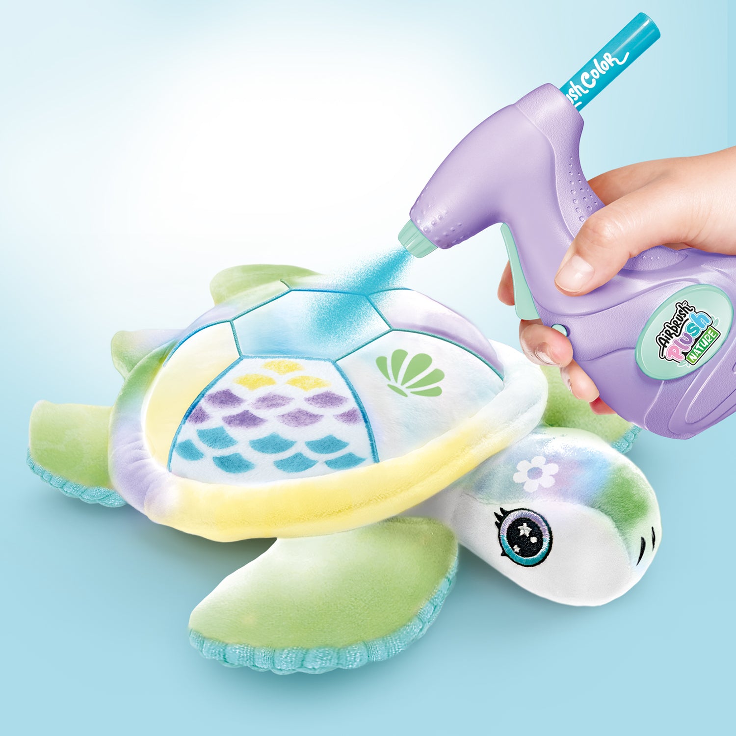 PAKA Airbrush Plush Nature - Green Turtle