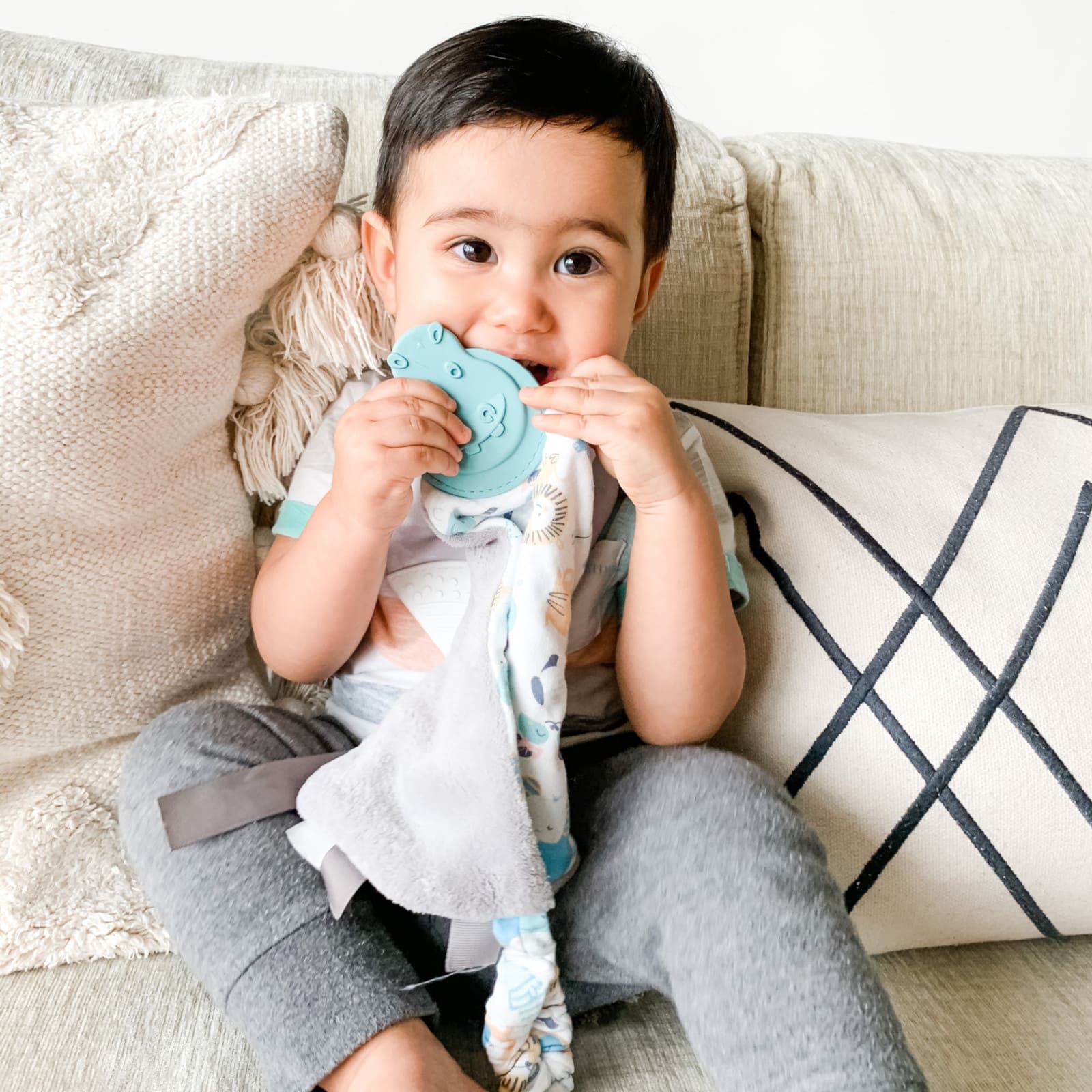 CHEEKY CHOMPERS Kuscheltuch mit Beissring Comfortchew