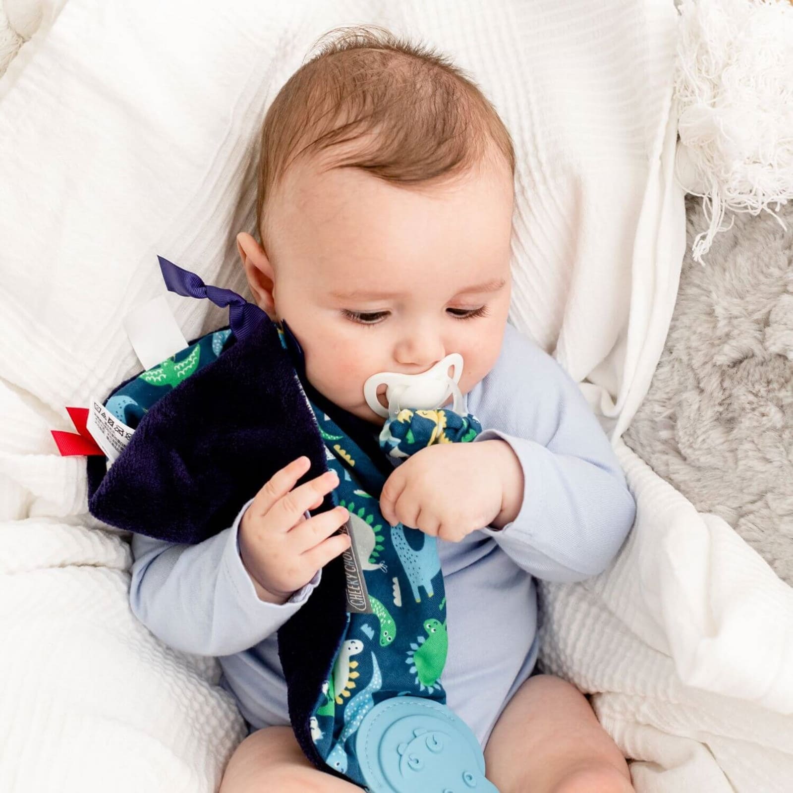 CHEEKY CHOMPERS Kuscheltuch mit Beissring Comfortchew