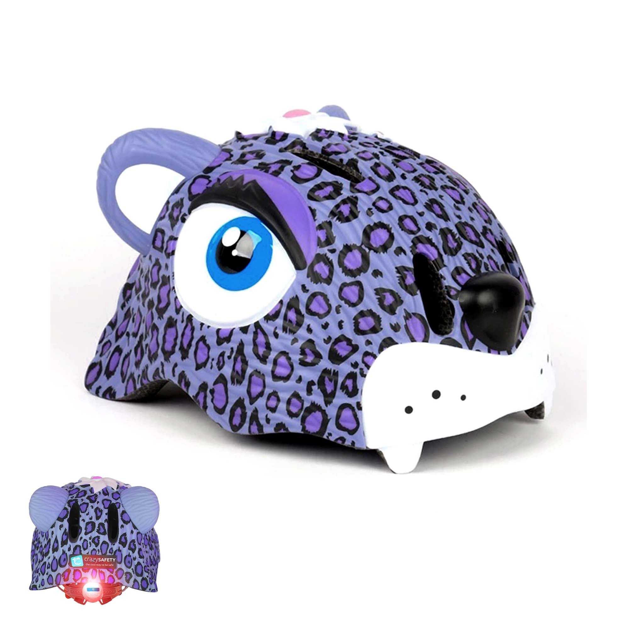CRAZY SAFETY Kinder Fahrradhelm Leopard