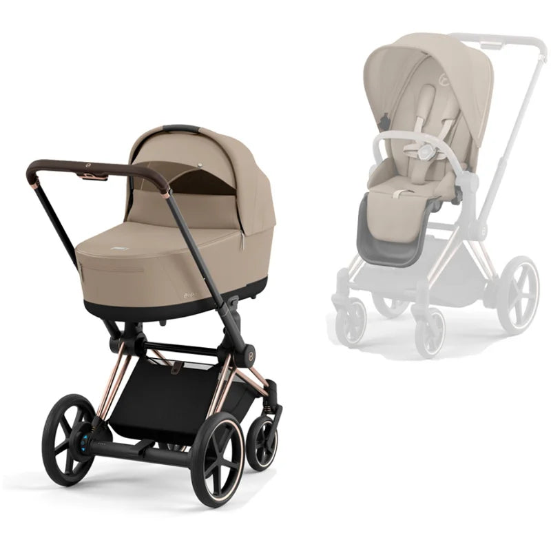 Cybex Platinum e-Priam mit Tragewanne Cozy Beige