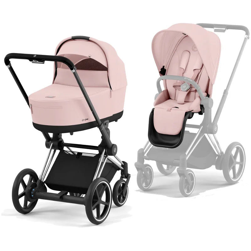 Cybex Platinum e-Priam mit Tragewanne Peach Pink