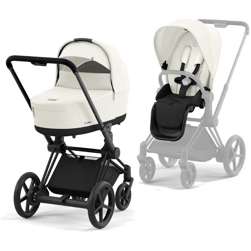 Cybex Platinum e-Priam mit Tragewanne Lux Off White