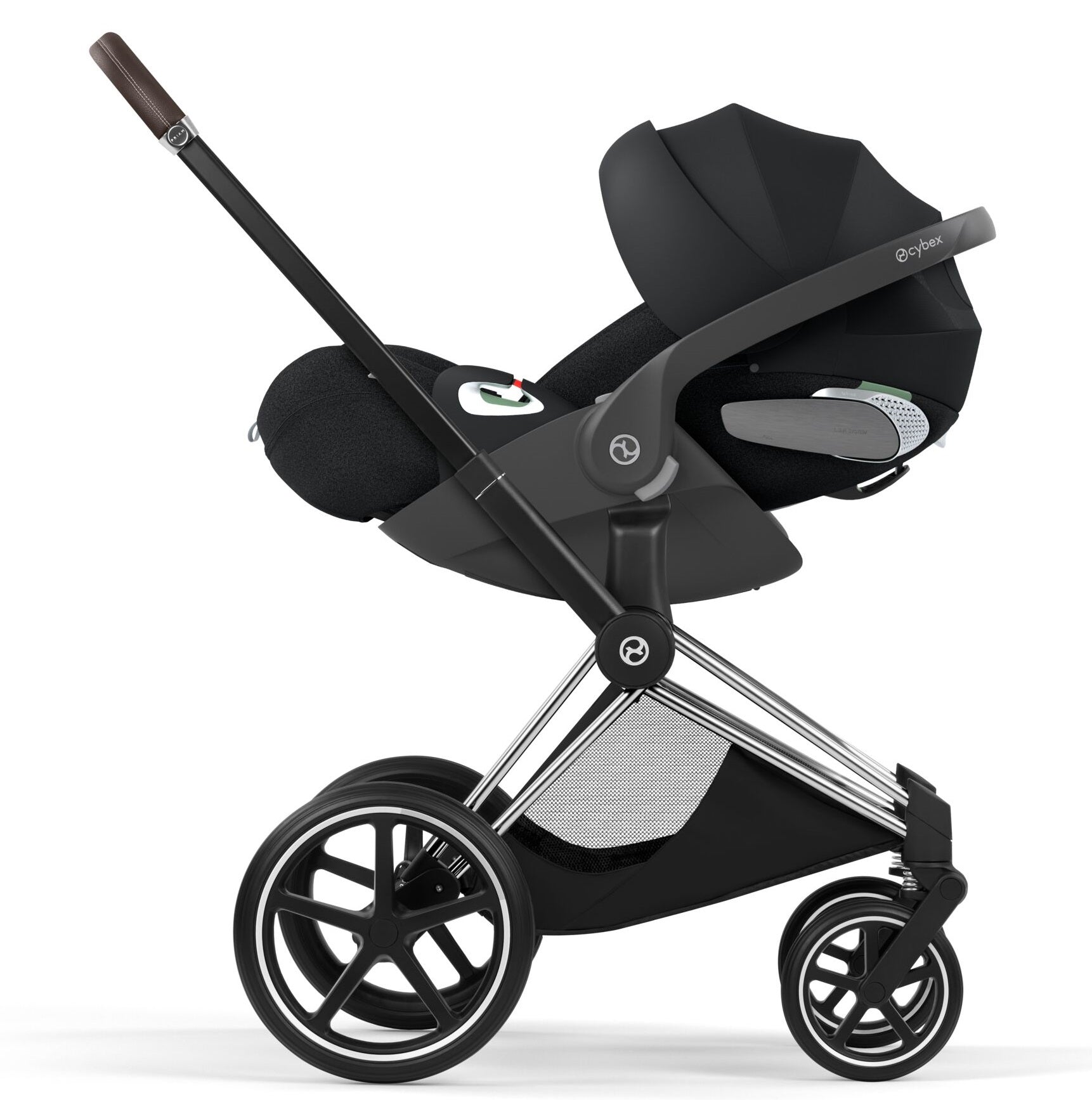 Cybex PRIAM 5 Comfort Matt Black inkl. Babywanne faltbar Sepia Black