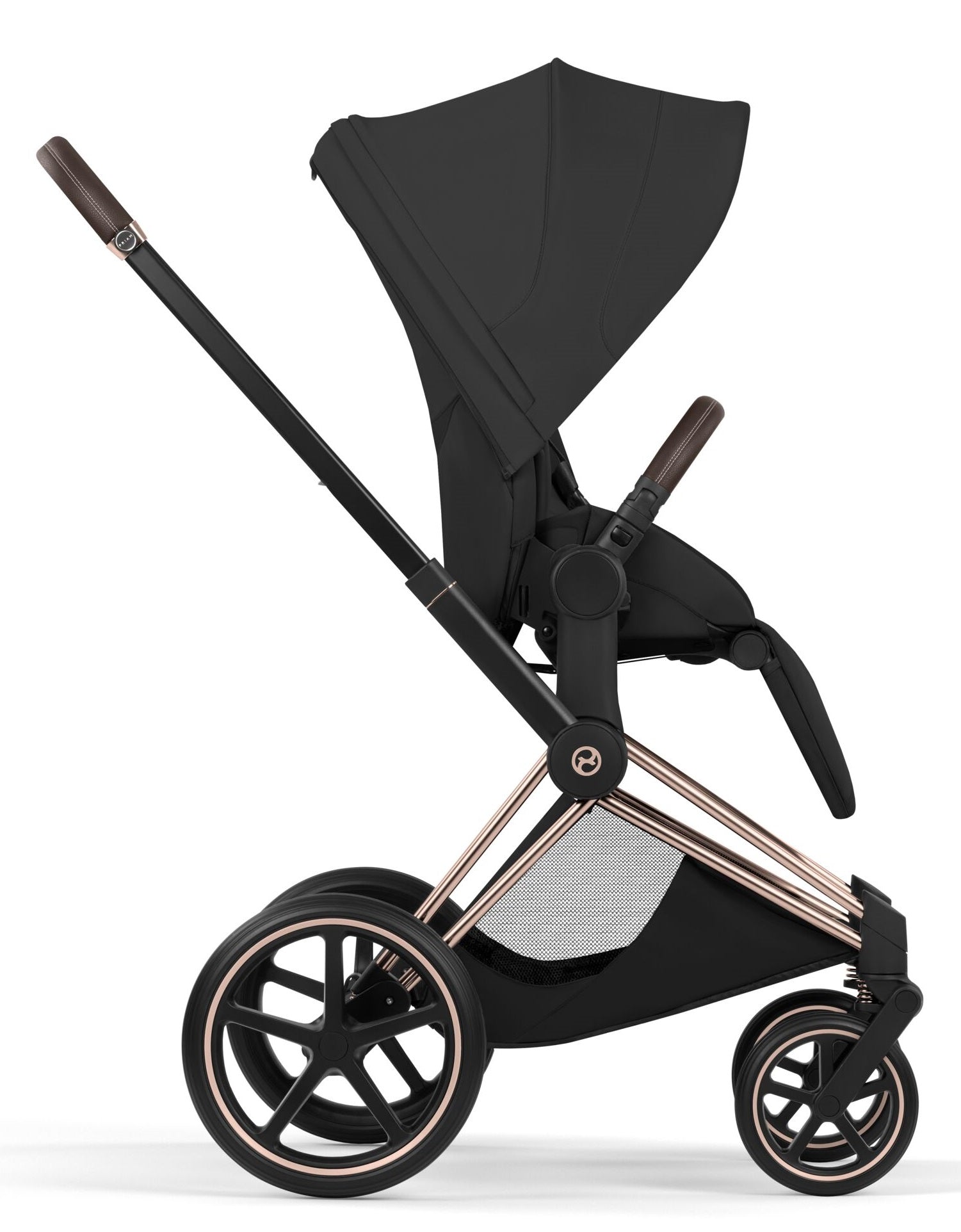 Cybex PRIAM 5 Comfort Matt Black inkl. Babywanne faltbar Sepia Black