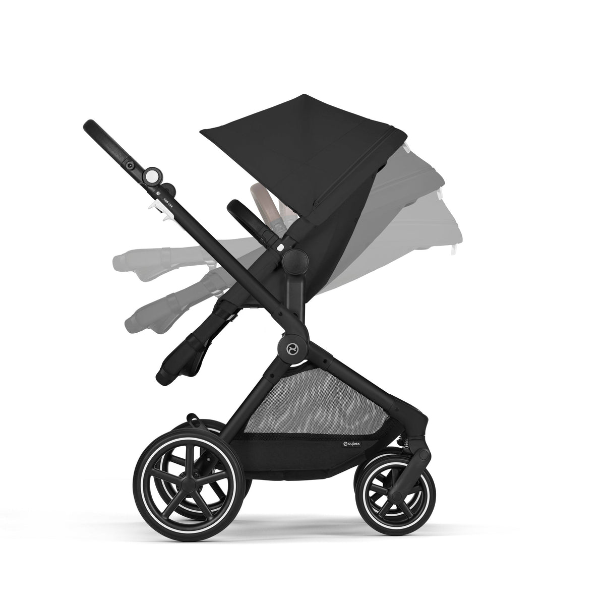 CYBEX EOS LUX Duo Kinderwagen 2 in 1 mit Babyschale Aton B2 i-Size MoonBlack *Sale*