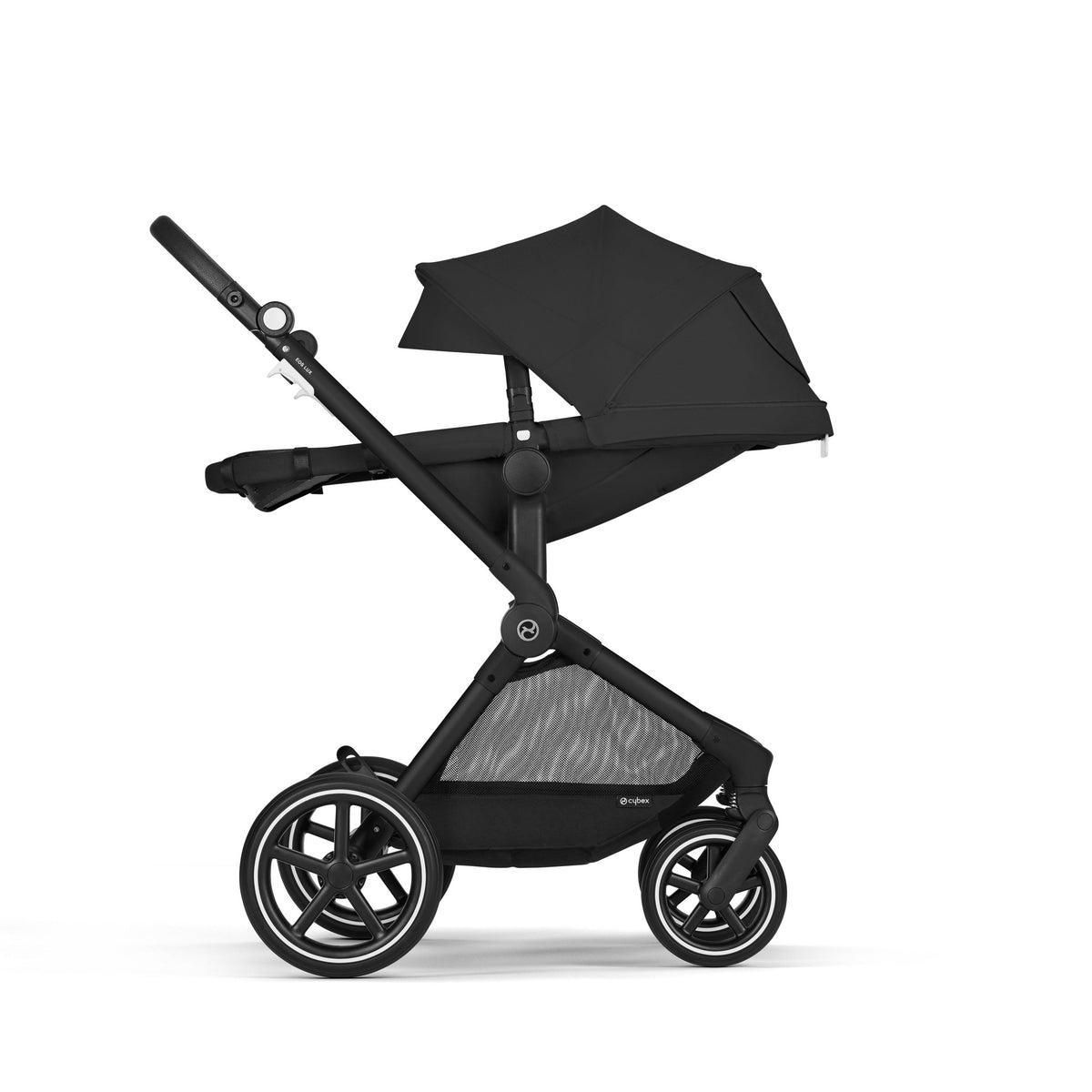 CYBEX EOS LUX Duo Kinderwagen 2 in 1 mit Babyschale Aton B2 i-Size MoonBlack *Sale*