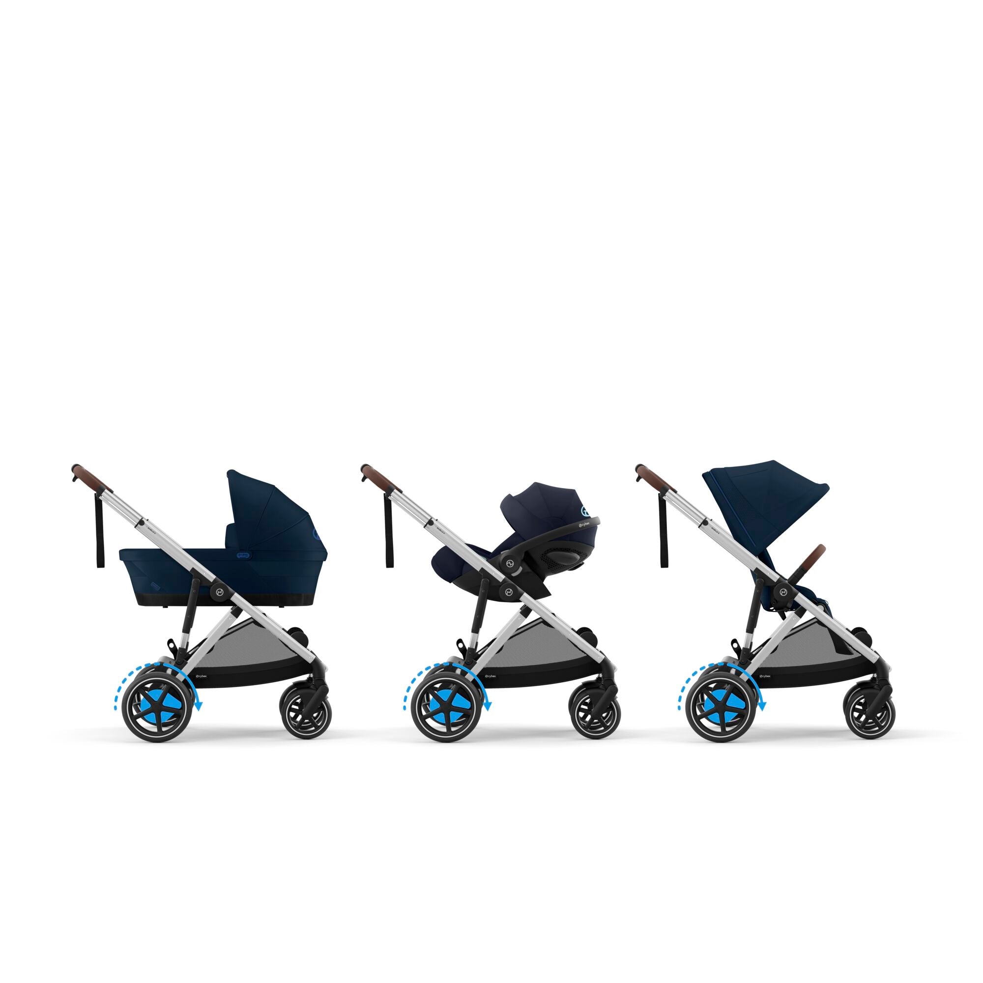 Cybex e-Gazelle S Kombikinderwagen 4in 1 Ocean Blue