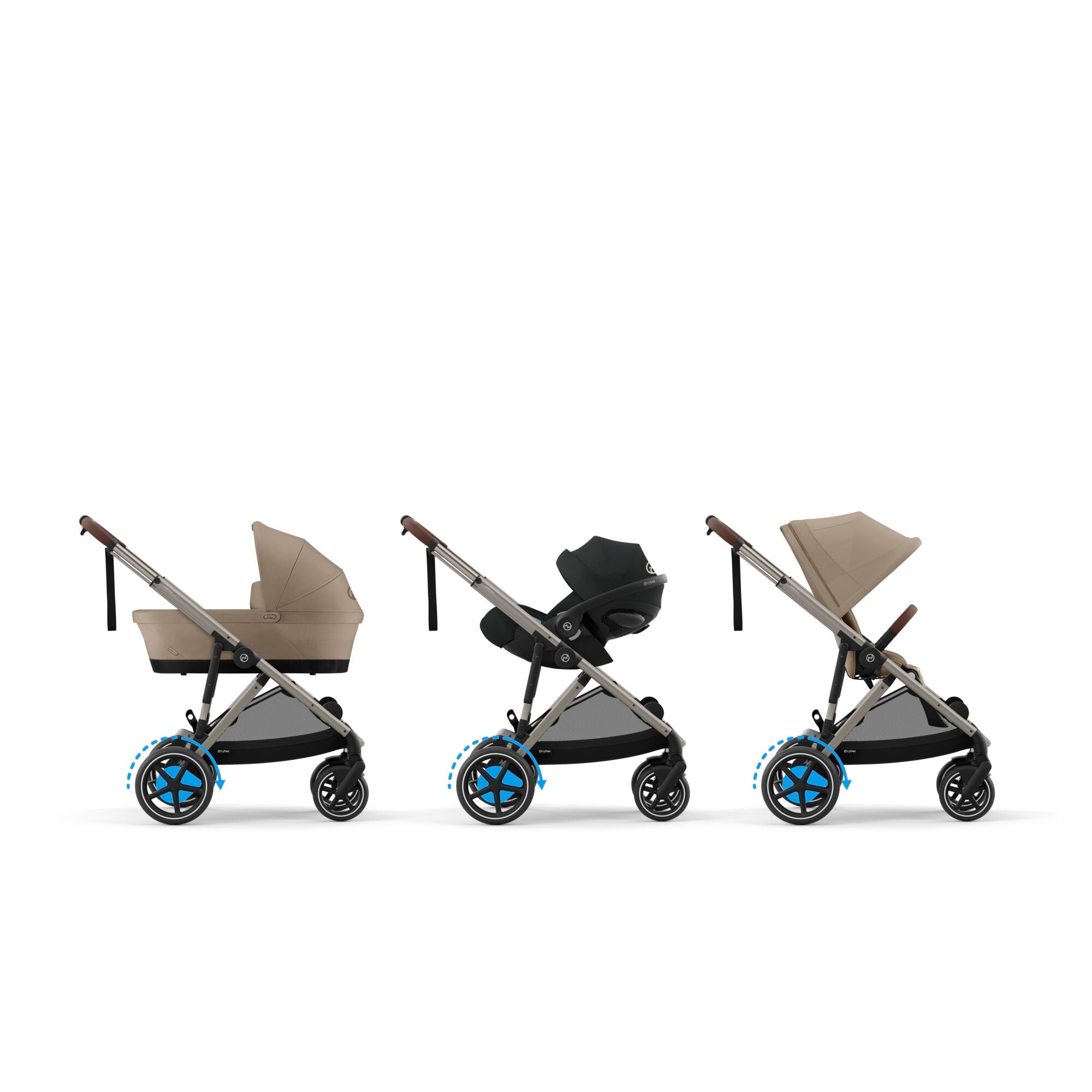 Cybex e-Gazelle S Kombikinderwagen 4in 1 Almond Beige