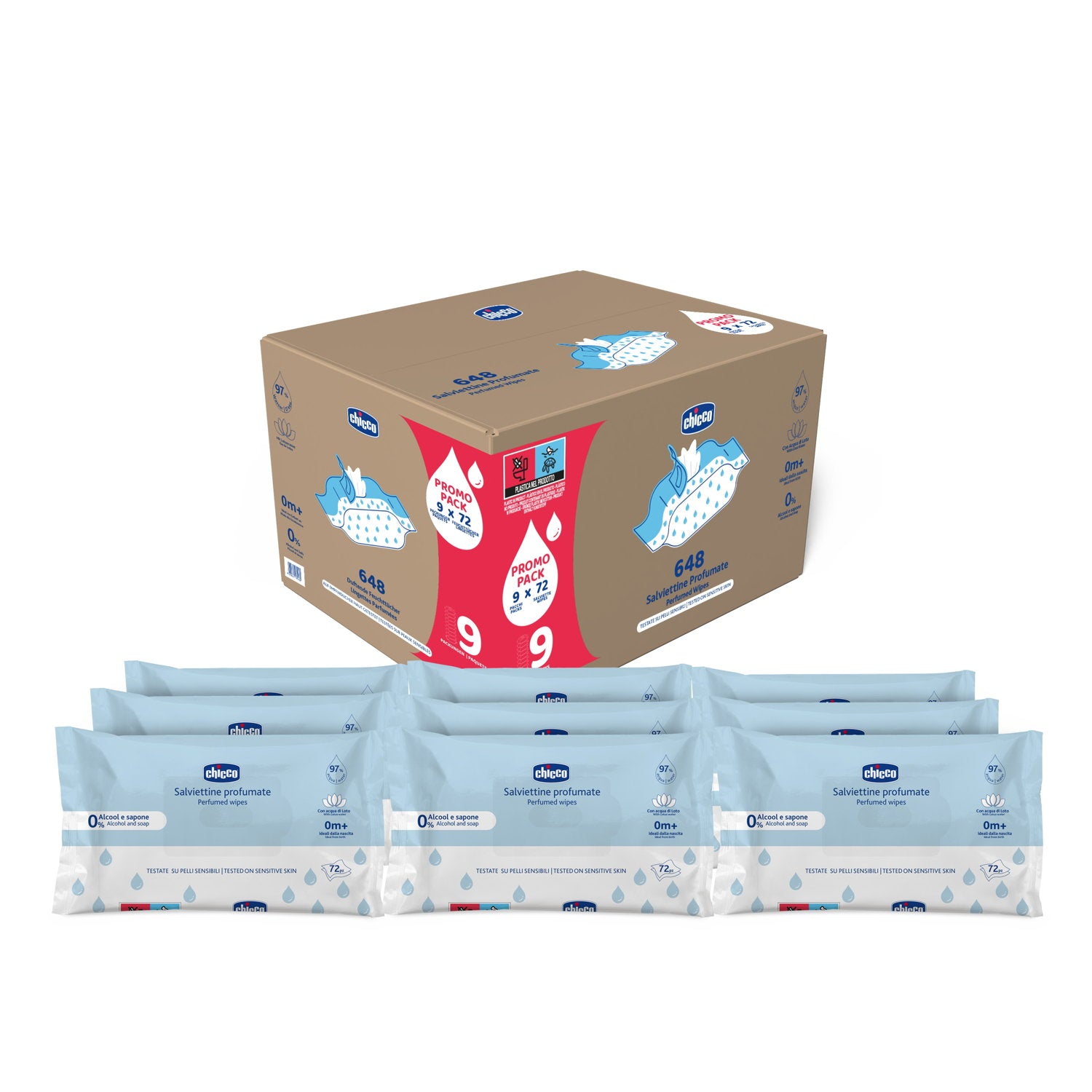 Chicco Feuchttücher Multipack Soft 648 Stück *SALE*