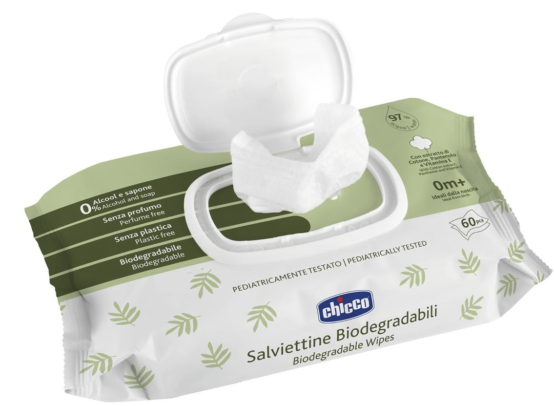 Chicco Biologisch abbaubare Feuchttücher mit Clipverschluss