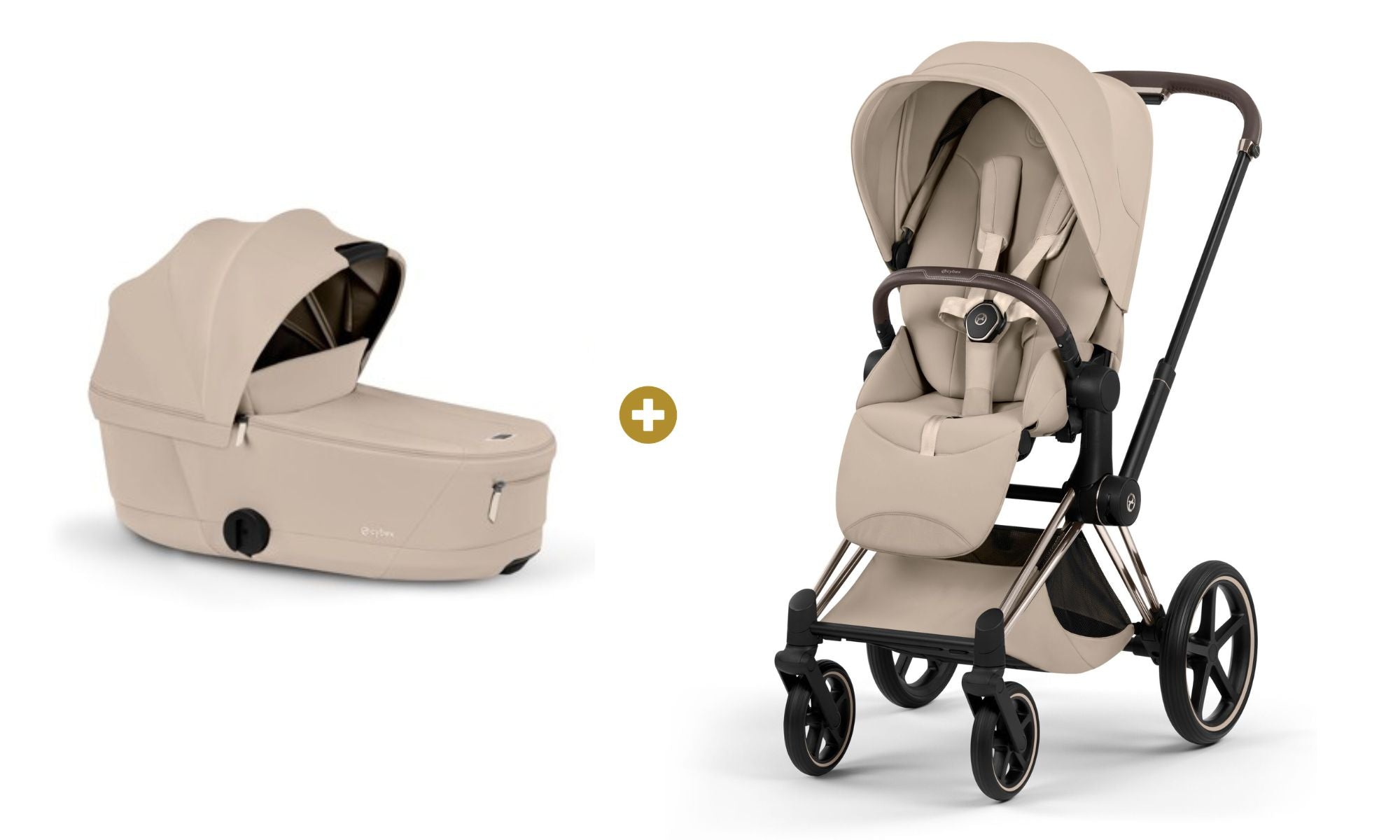 Cybex PRIAM 5 Style inkl. Babywanne faltbar Cozy Beige
