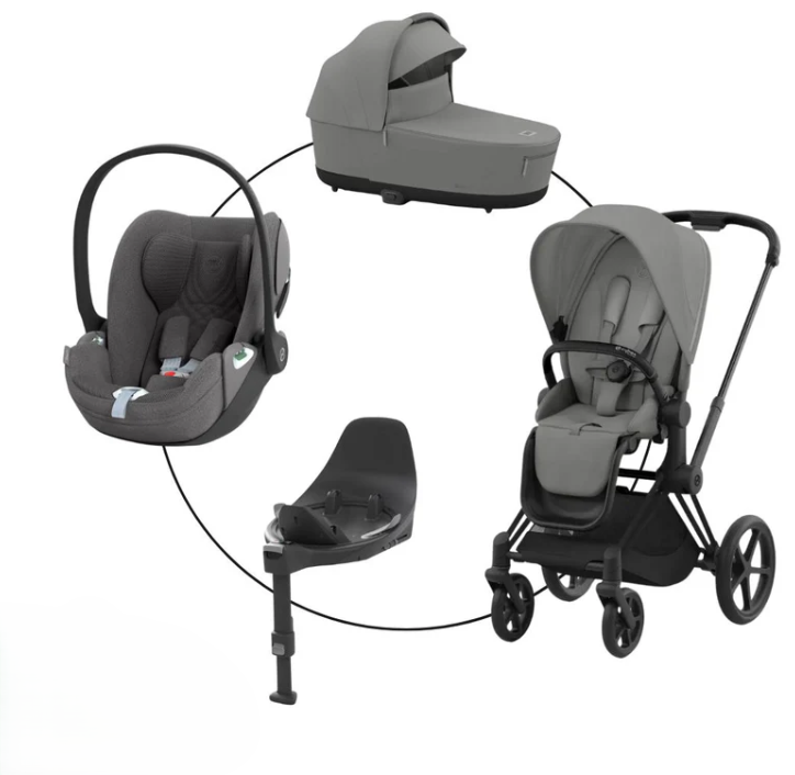 Cybex Platinum Priam Kombikinderwagen 4in 1 Matt Black