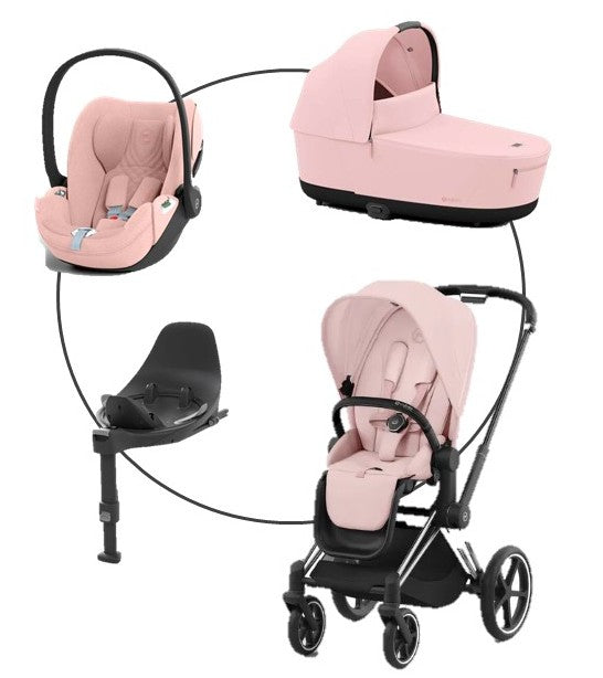 Cybex Platinum Priam Kombikinderwagen 4in 1 Chrome Black