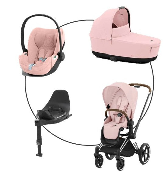 Cybex Platinum Priam Kombikinderwagen 4in 1 Chrome Brown