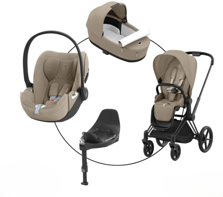 Cybex Platinum Priam Kombikinderwagen 4in 1 Matt Black