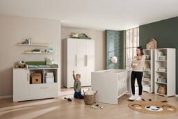 PAIDI Enie Kinderzimmer 3-teilig mit Wickelaufsatz, 3-türiger Schrank