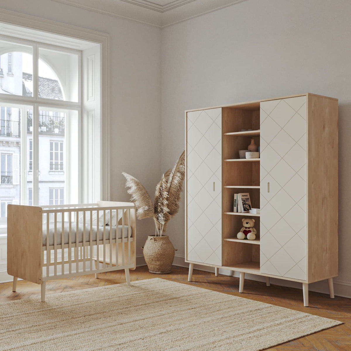 BISAL Kinderzimmer Peak Komplettset nature-weiss