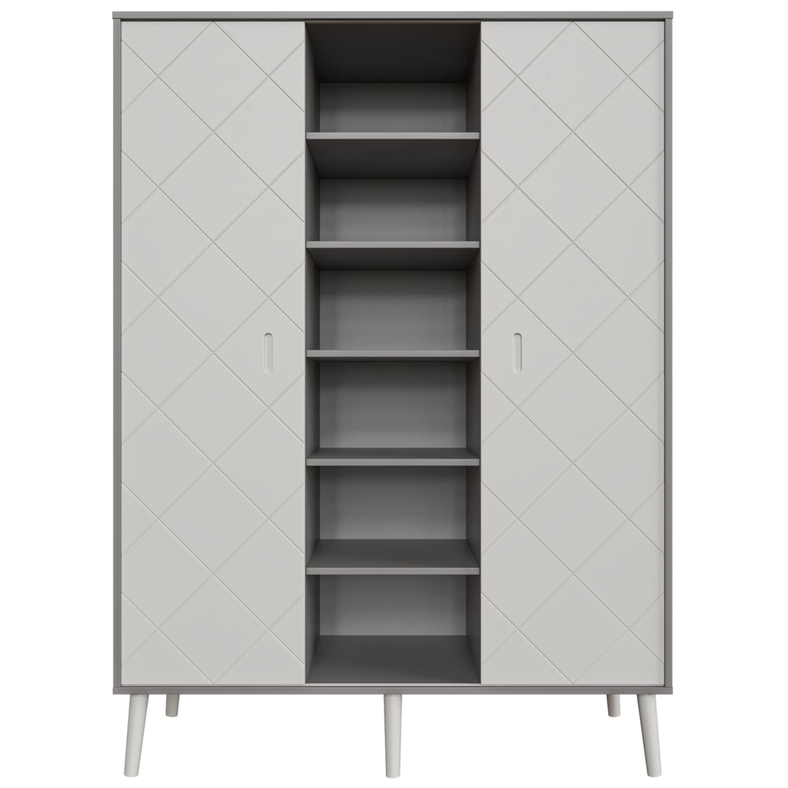 BISAL Kinderzimmer Peak Komplettset grau-weiss