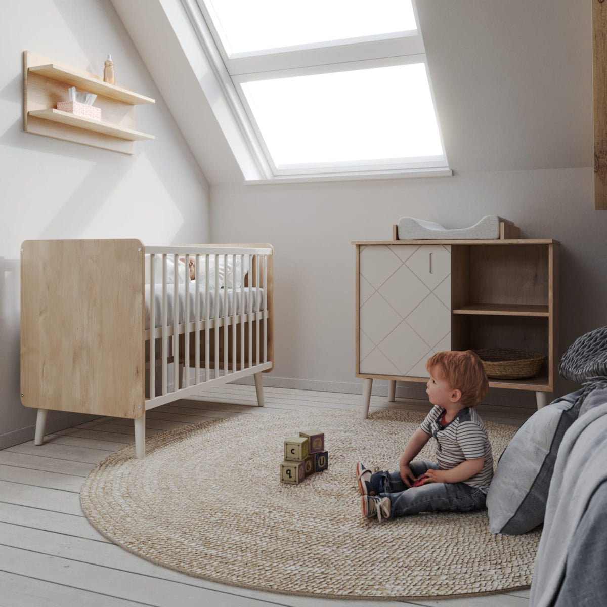 BISAL Kinderzimmer Peak Sparset nature-weiss