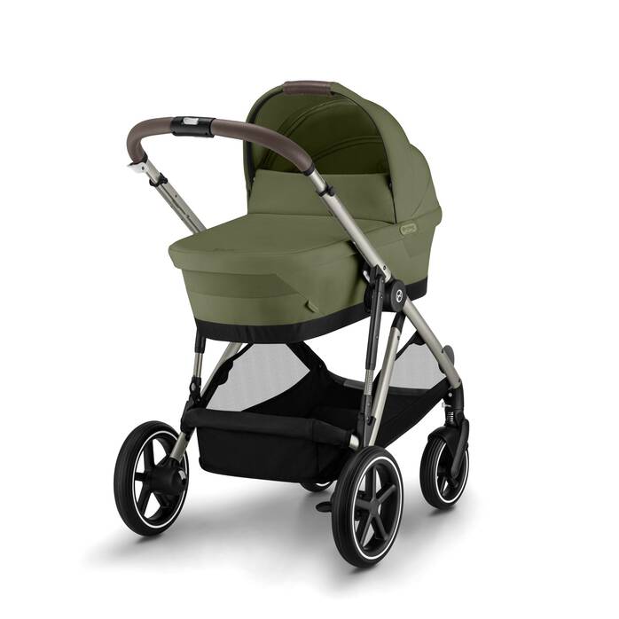 Cybex Gazelle S taupe mit Tragewanne Moos Green