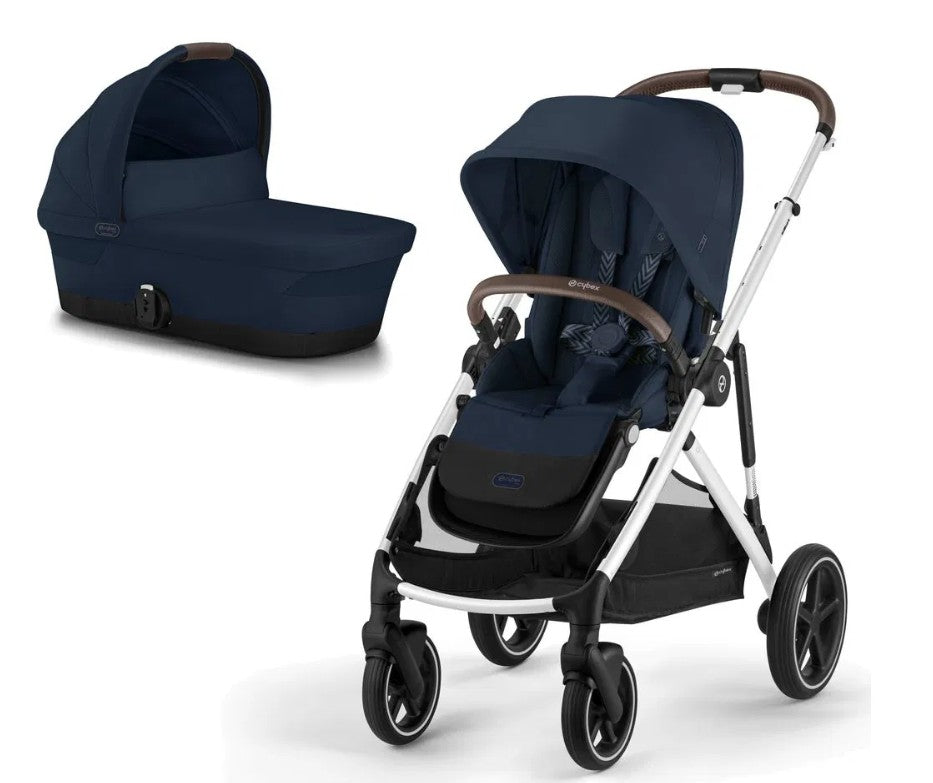 Cybex Gazelle S silber mit Babywanne gratis Ocean Blue