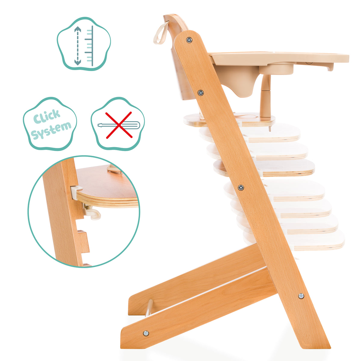 Fillikid Hochstuhl Pia Swing natur