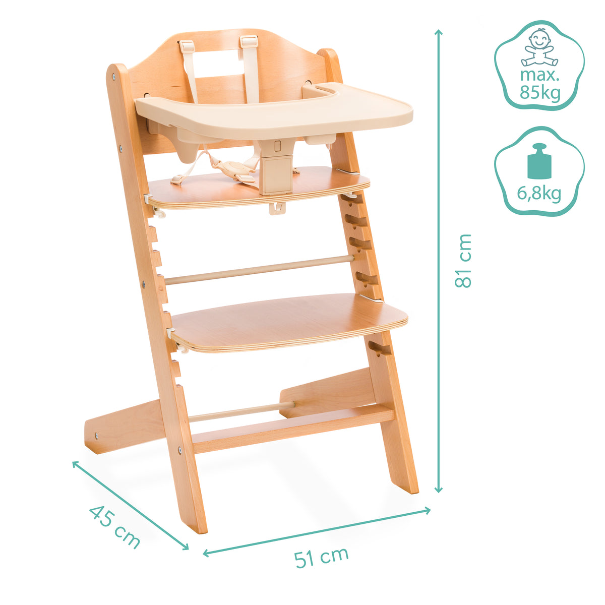 Fillikid Hochstuhl Pia Swing natur