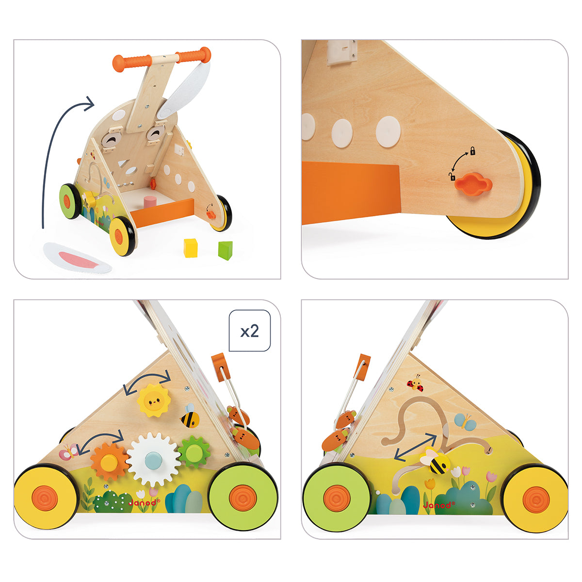 Janod Lernlaufwagen Hase