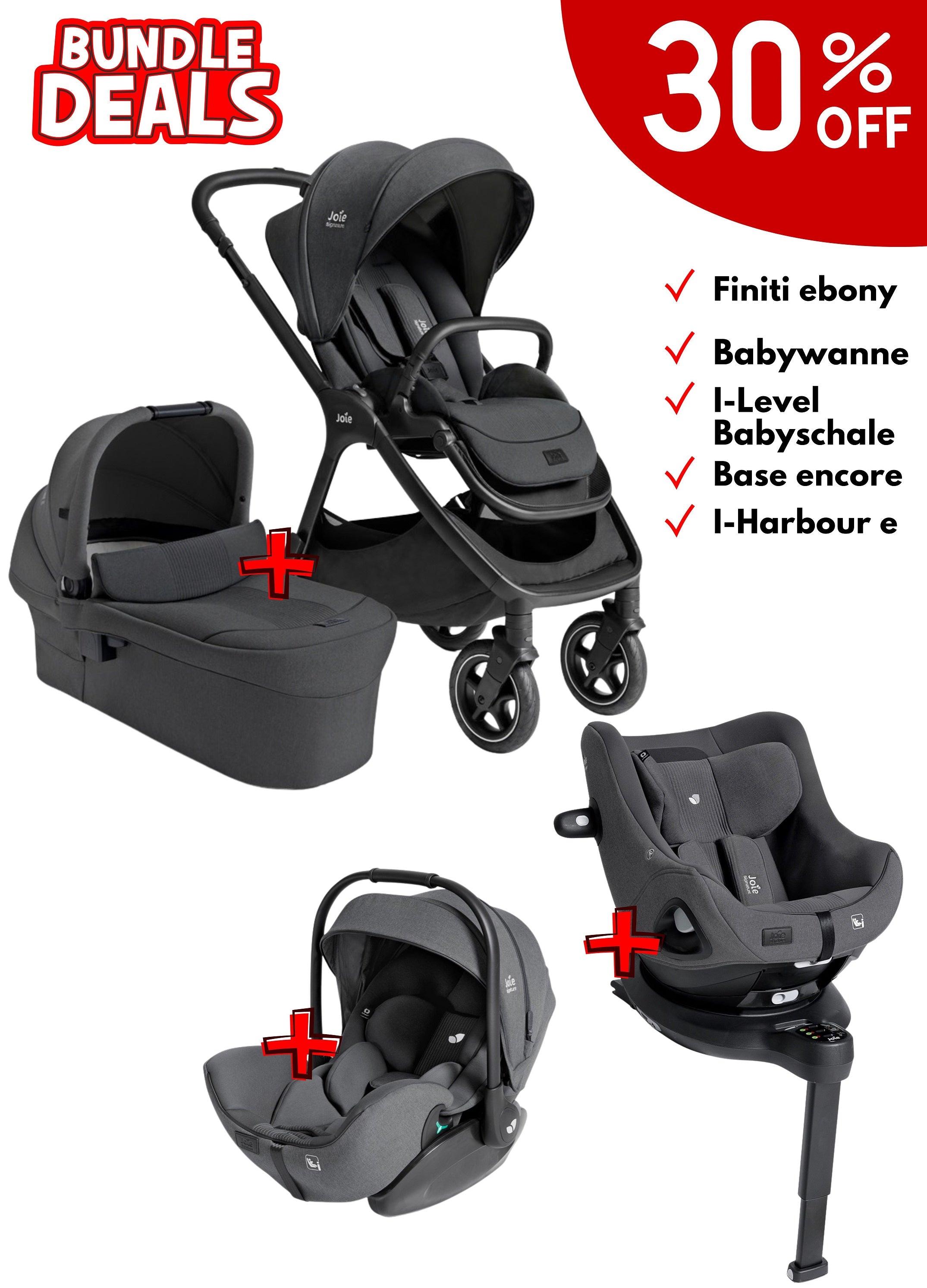 Joie Finiti Four Set Kinderwagen Ebony *SALE*