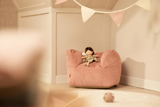 Jollein Kindersessel Sitzsack Corduroy - Wild Rose