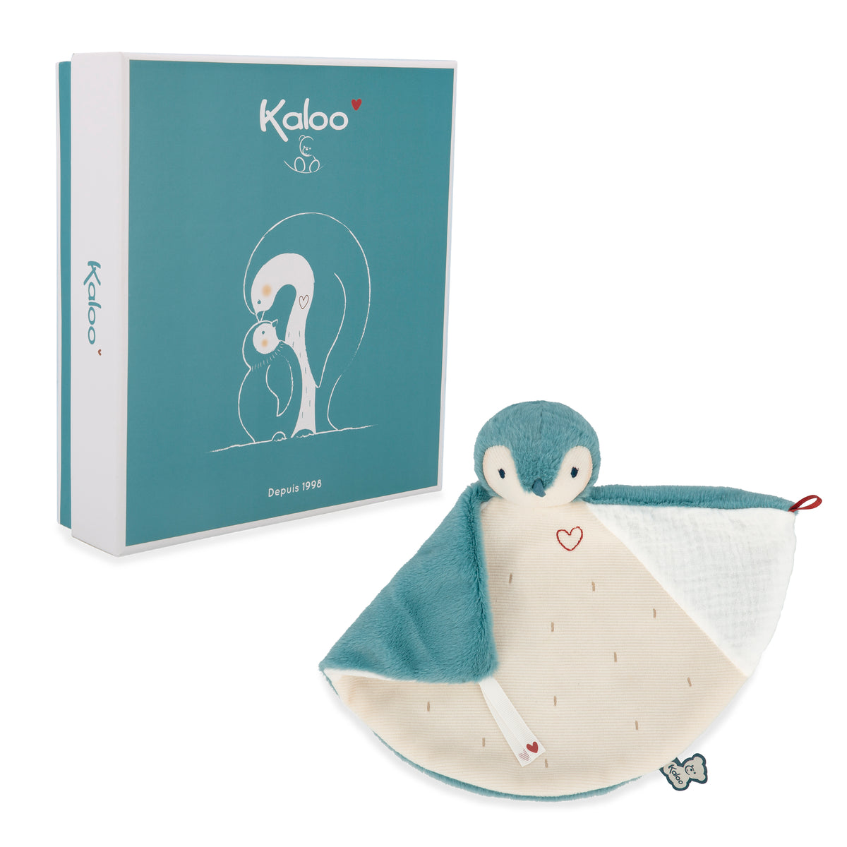 Kaloo Schmusetuch Pinguin Grün