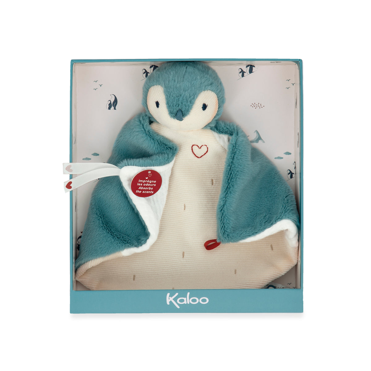 Kaloo Schmusetuch Pinguin Grün