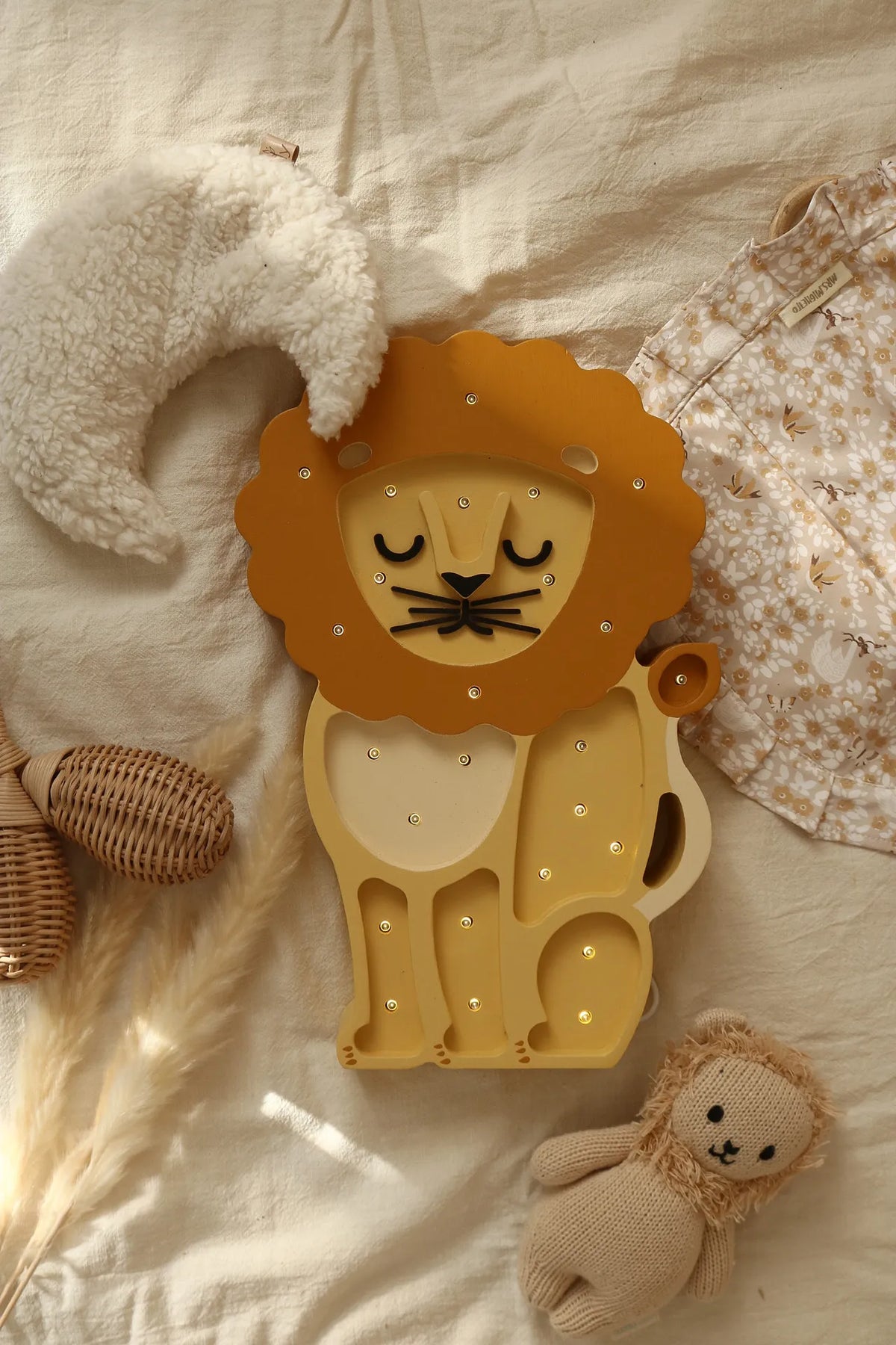 Little Lights Lion Lampe yellow