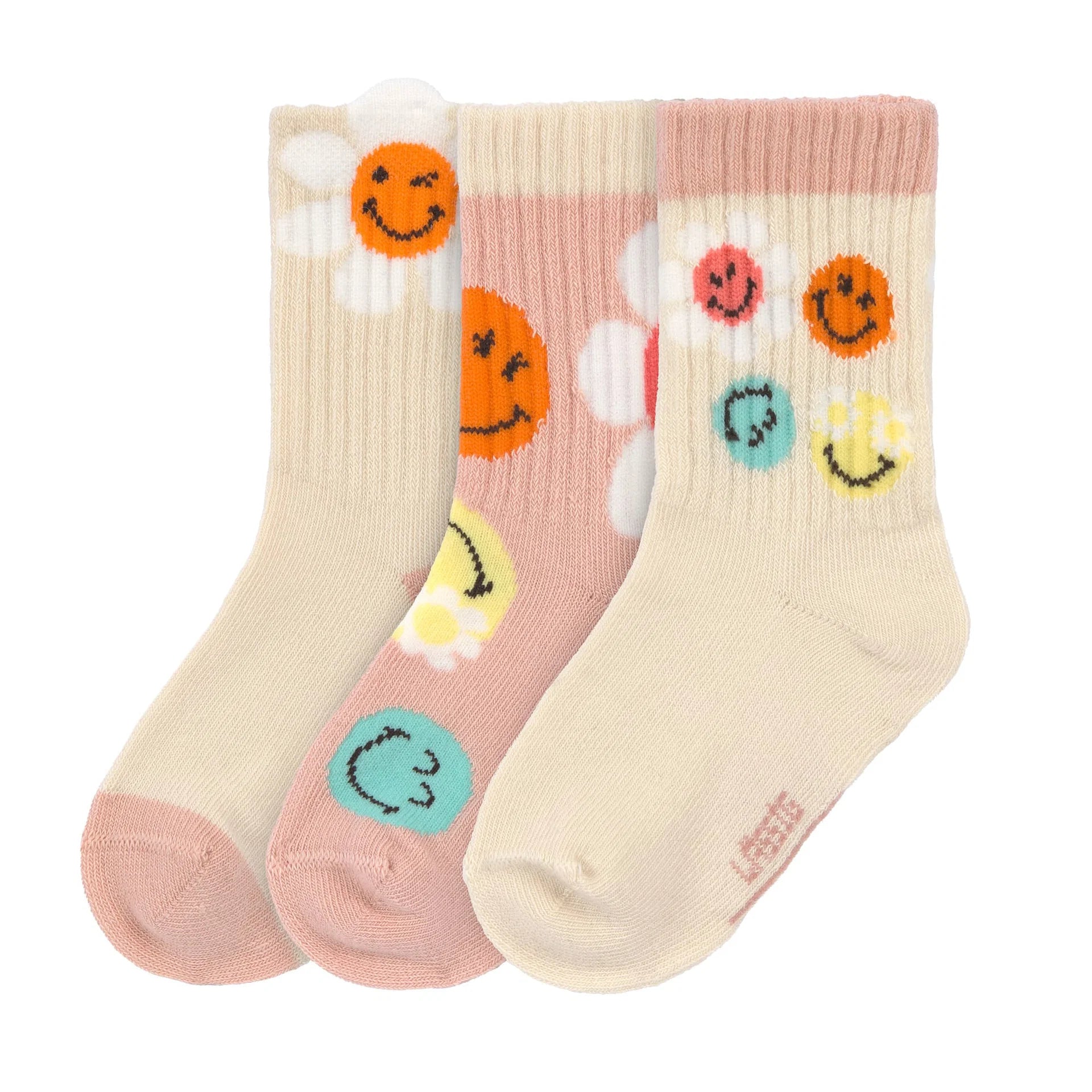 Lässig Kinder Socken 3er Set SmileyWorld® Rosa