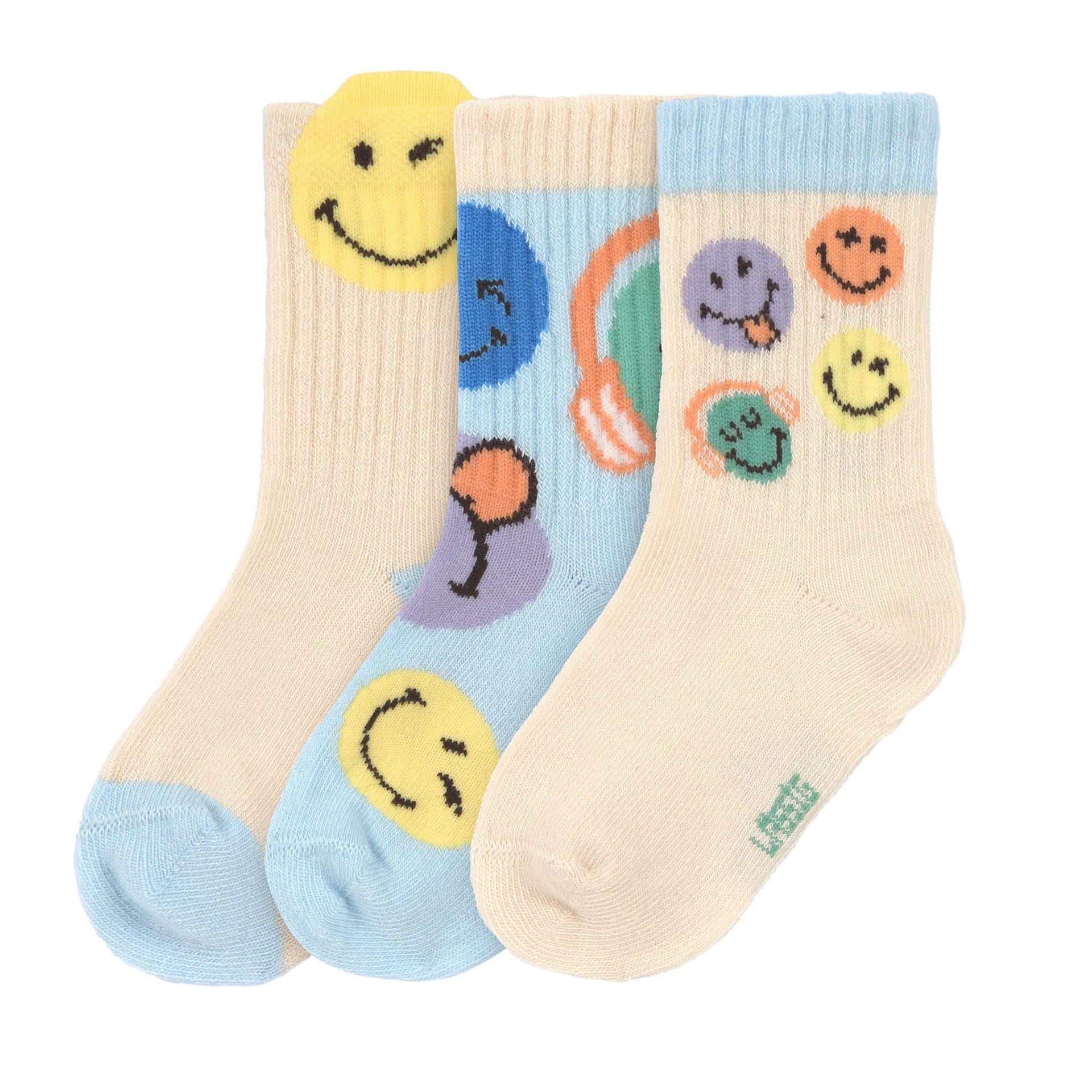 Lässig Socken 3er Set SmileyWorld, Blau
