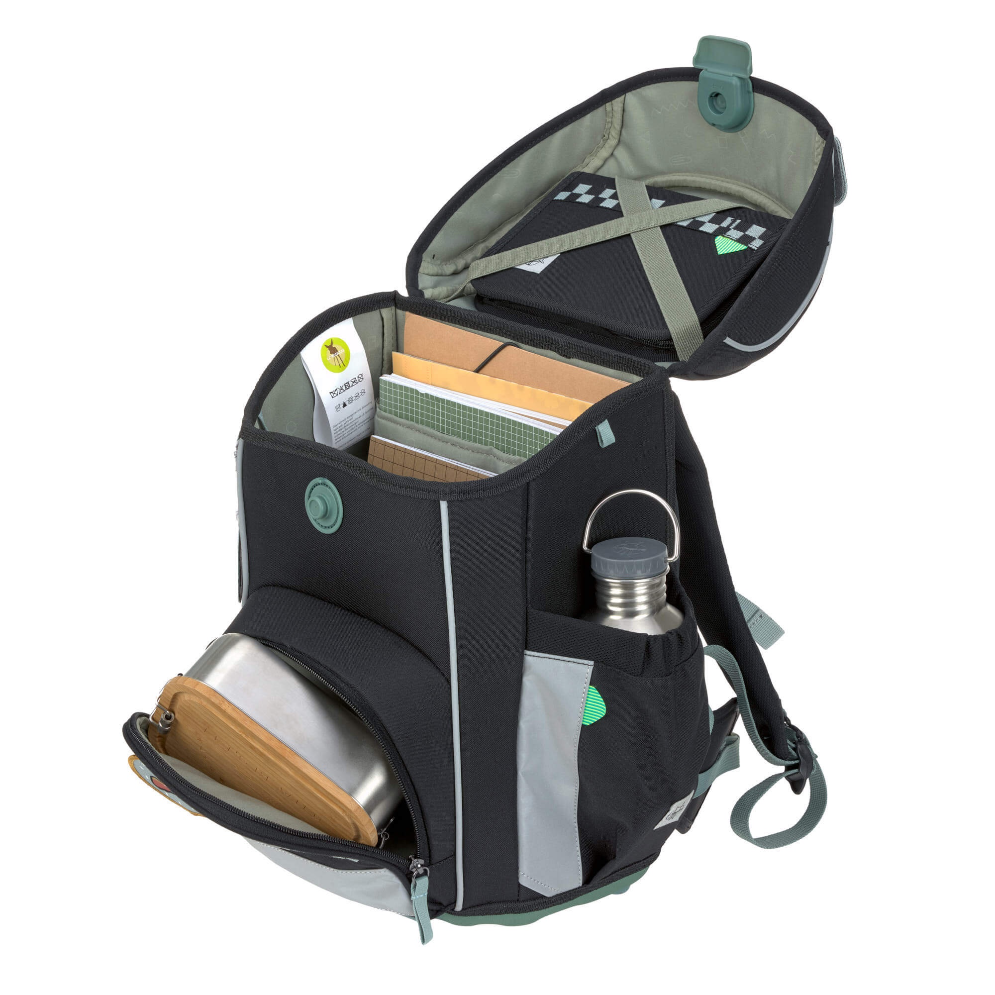 Lässig Schulranzen Set 7-teilig slim Unique black