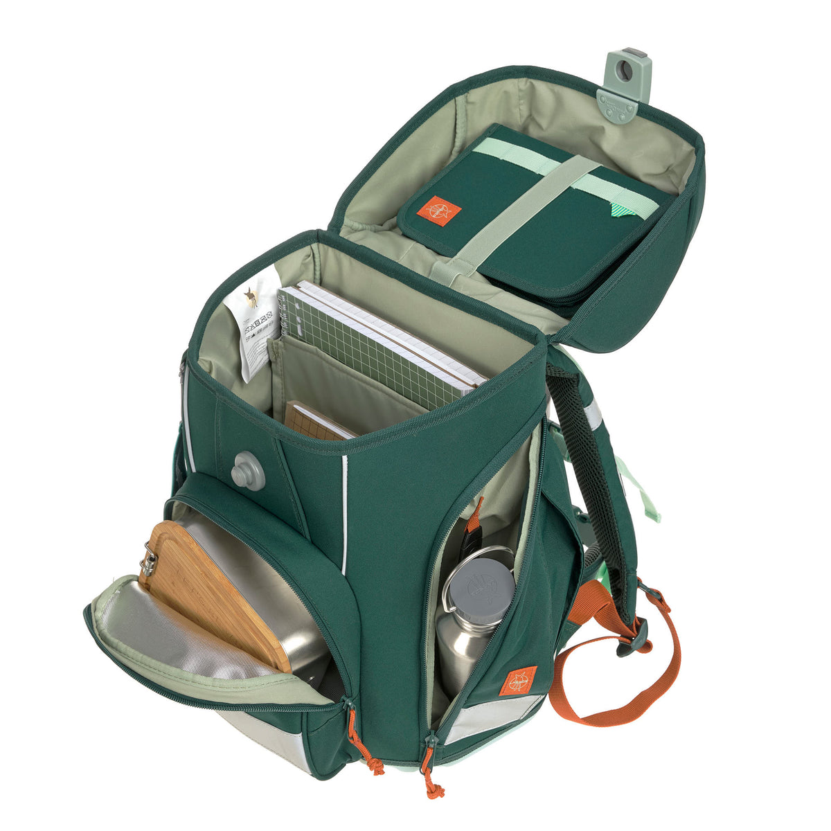 Lässig Schulranzen Set 7-teilig Boxy Unique Dark Green Ocean Edition