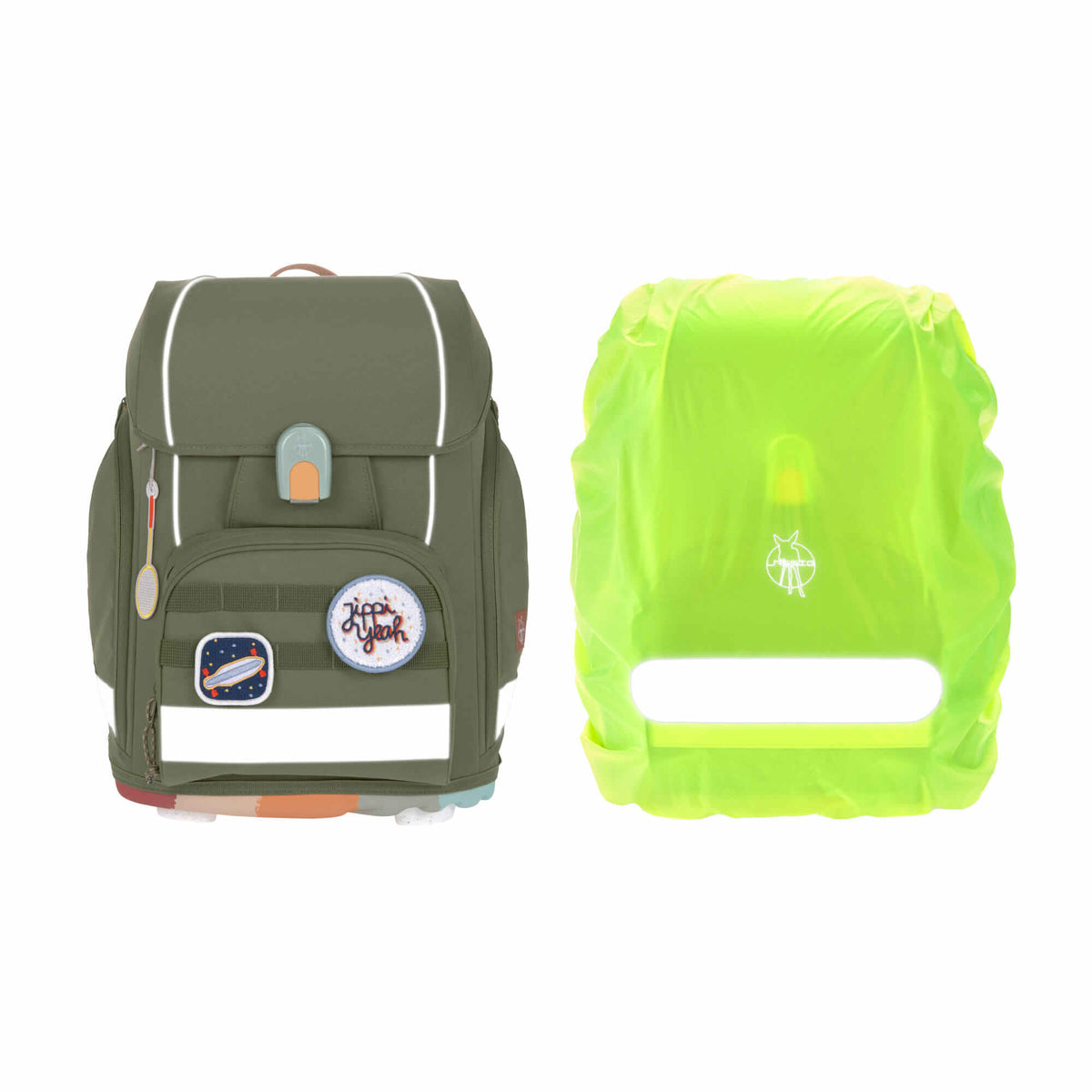 Lässig Schulranzen Set 7-teilig Boxy Unique Olive