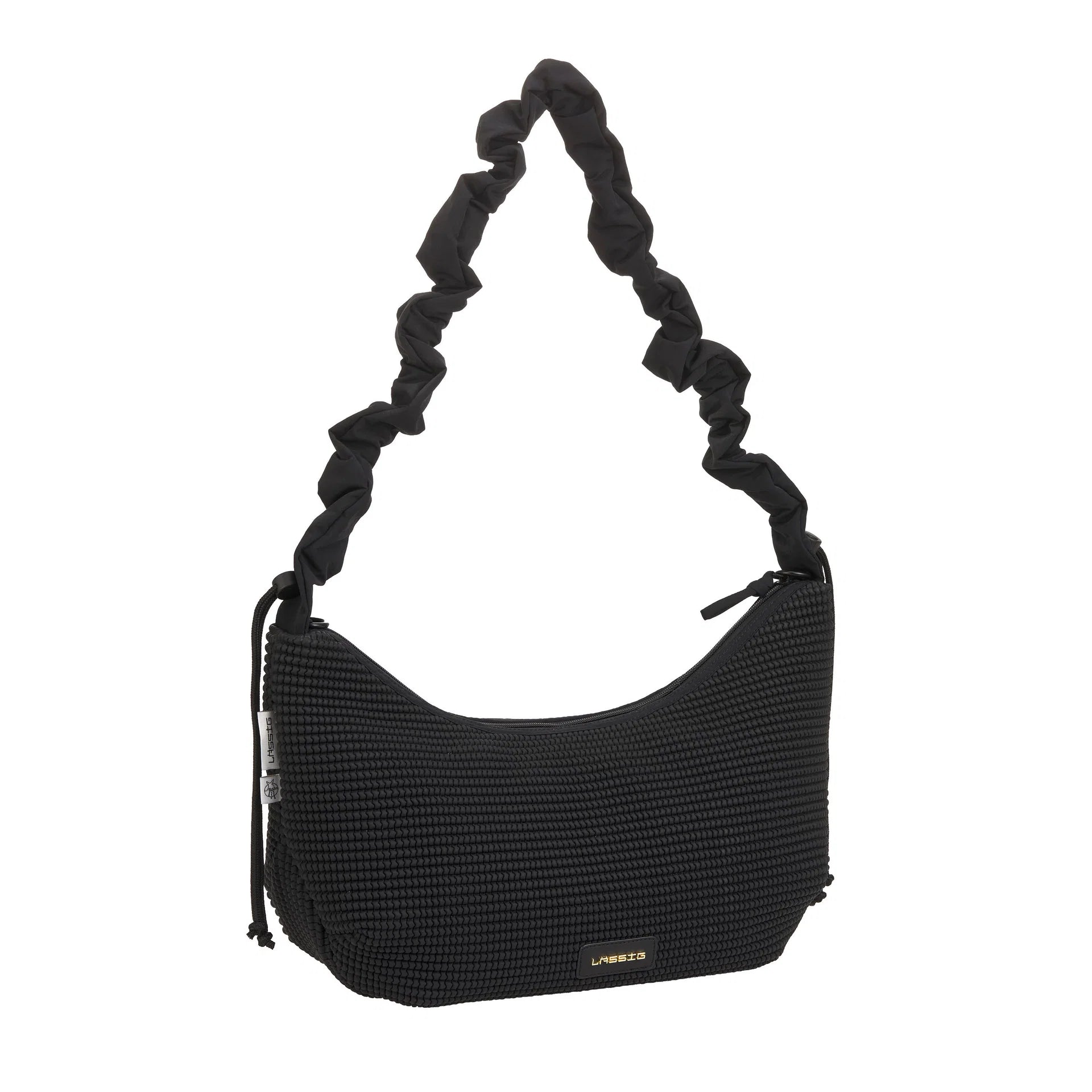 Lässig Wickeltasche Crossbody gesteppt Lunua Bum Bag, Schwarz