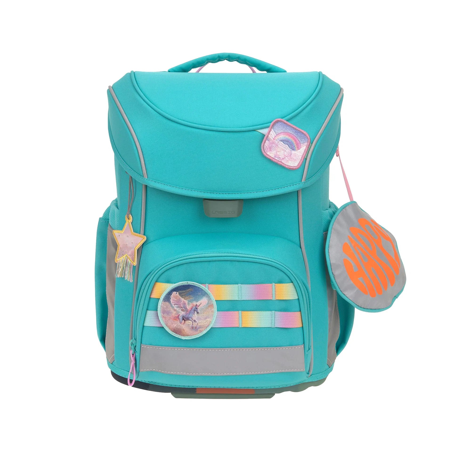 Lässig Schulranzen Set 7-teilig Slim - Unique, Türkis