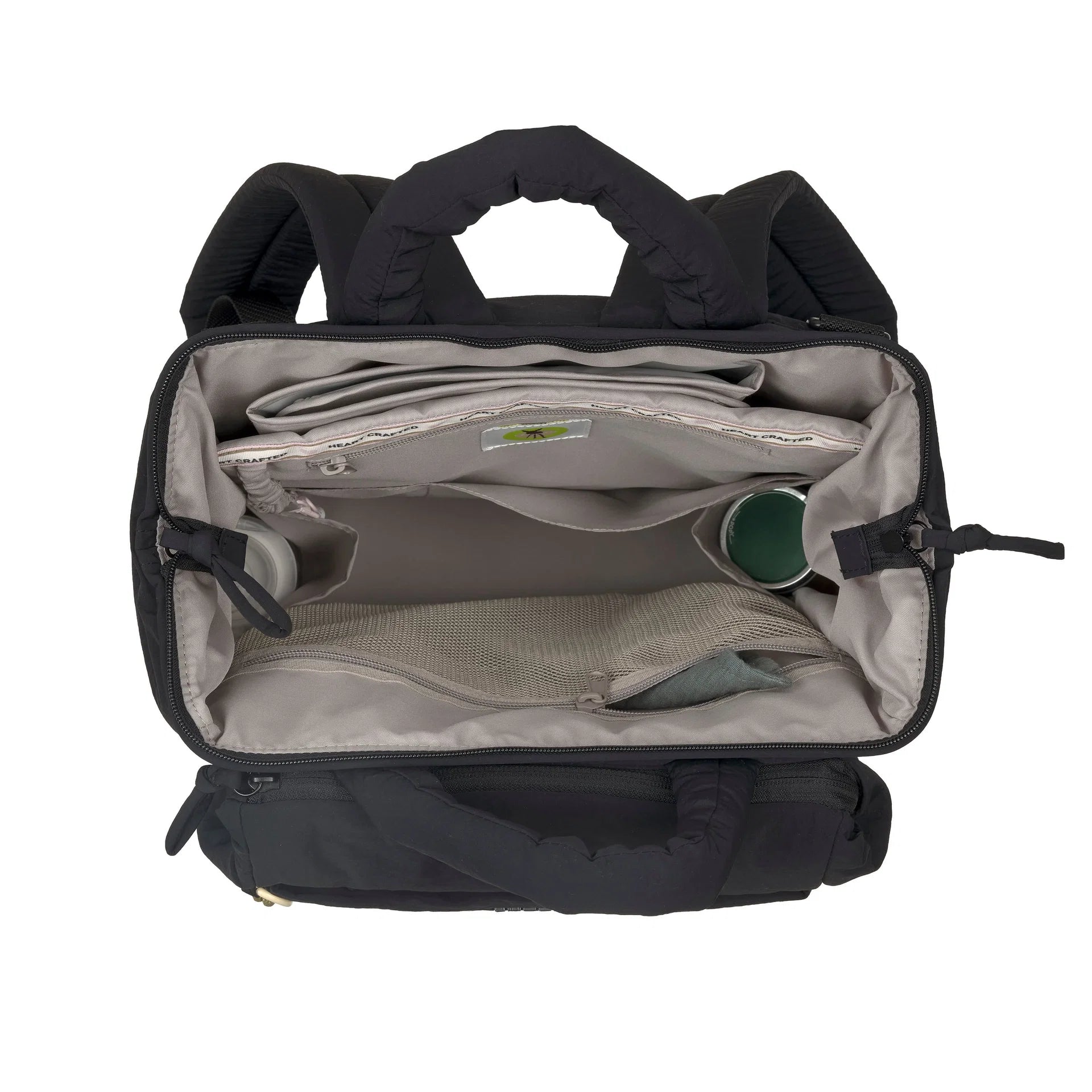 Lässig Wickelrucksack Minoa, Schwarz