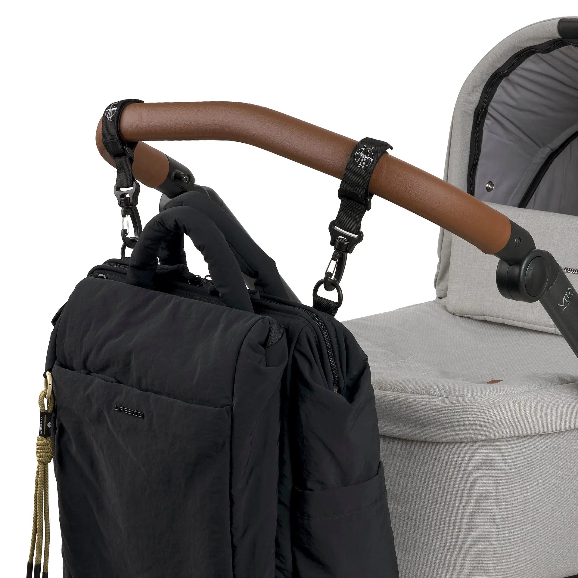 Lässig Wickelrucksack Minoa, Schwarz