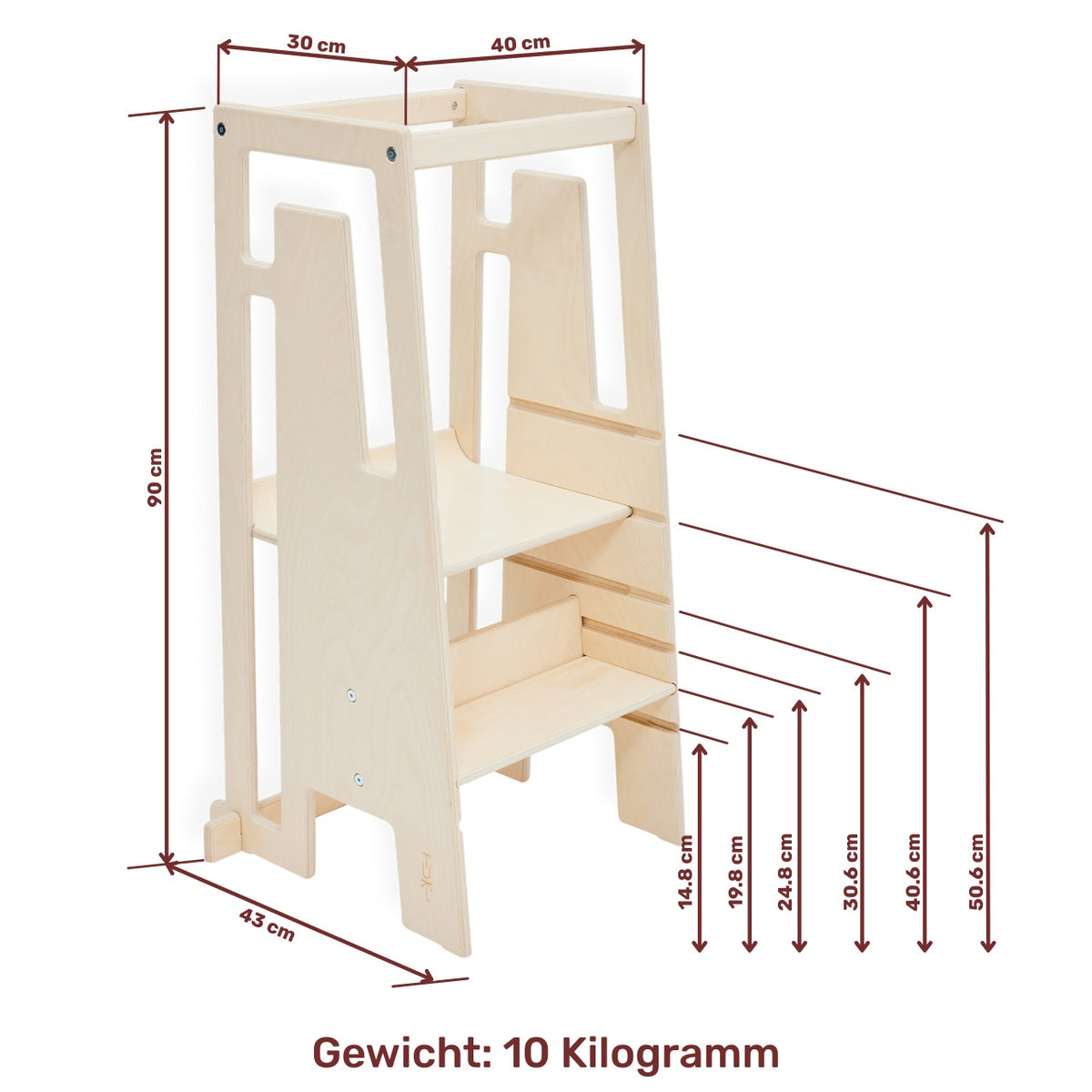 Tuki Lernturm Arctic Birch